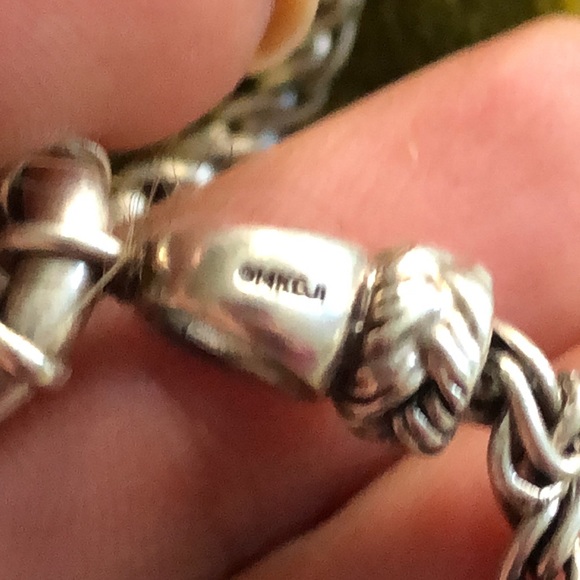 Andrea Candella Sterling and 14k gold large heart necklace. - Picture 11 of 15